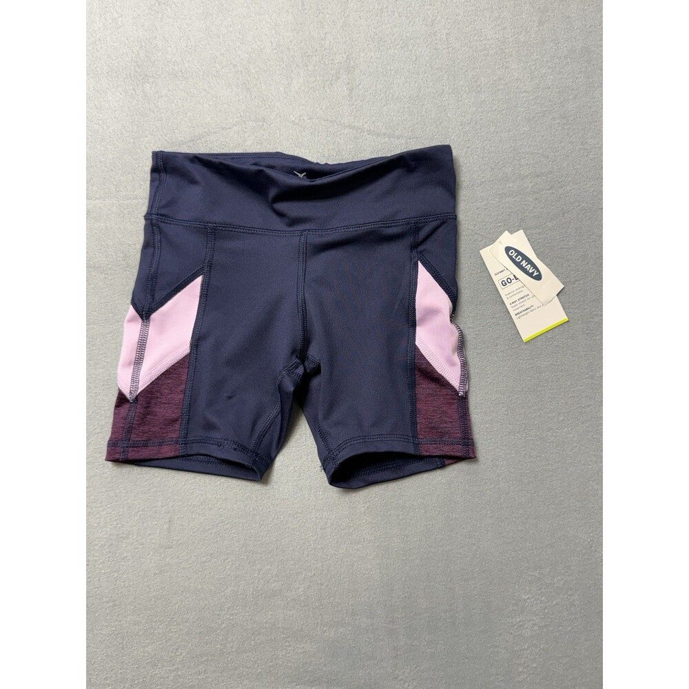 NWT Old Navy Active Girl's Go-Dry Powersoft sz M 8 high shorts navy blue